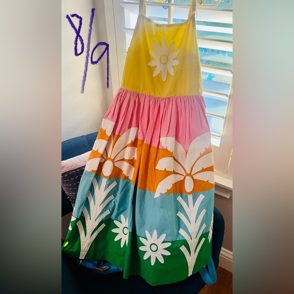 Mini Boden Yellow, Pink, Orange, and Blue Kids Dress